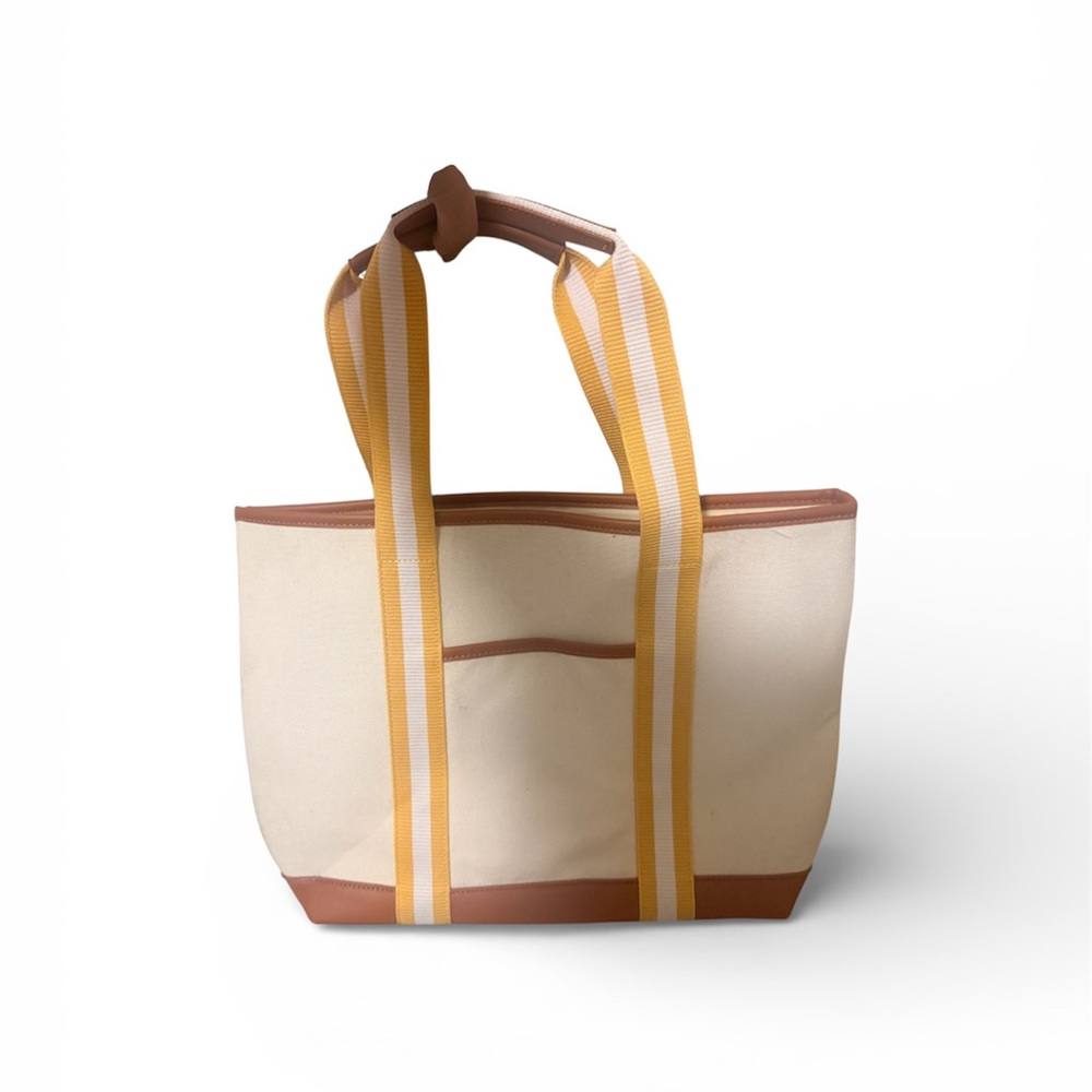 Elegant Cream and Tan Tote Bag